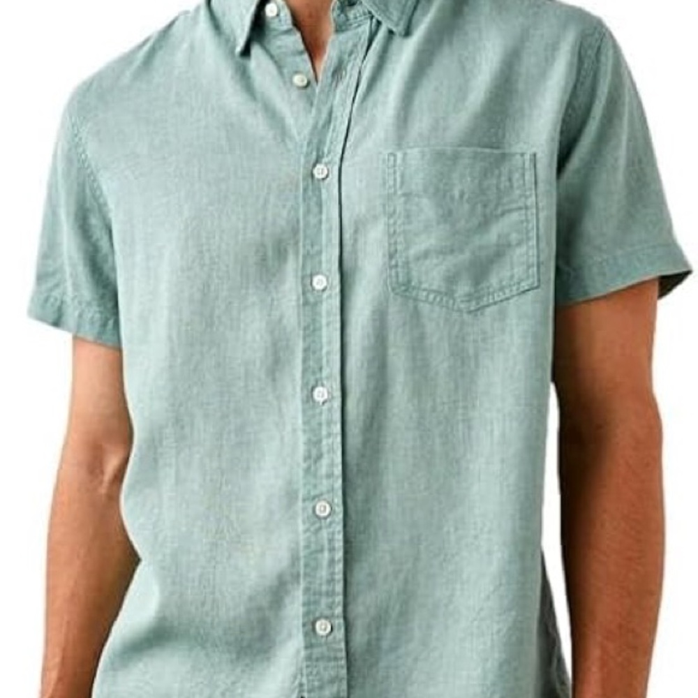 Men's Green Short Sleeve Shirt